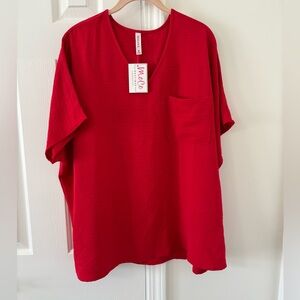 Zenana Red Top